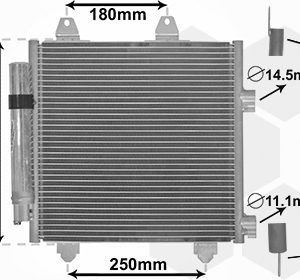 Condensator climatizare TOYOTA AYGO (_B1_) 1.0 (KGB10_, KGB10R) benzina 68 cai VAN WEZEL 53005414