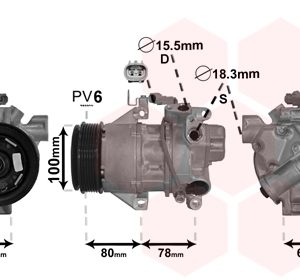 Compresor climatizare TOYOTA YARIS (_P9_) 1.0 VVT-i (KSP90_, KSP90R) benzina 69 cai VAN WEZEL 5300K618