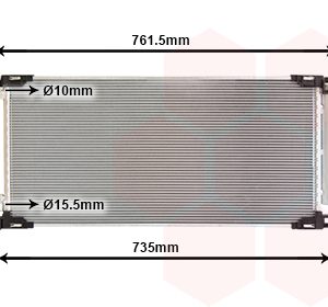 Condensator climatizare TOYOTA AURIS combi (_E18_) 1.2 (NRE185_, NRE185R, NRE185H) benzina 116 cai VAN WEZEL 53015704