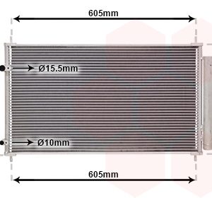 Condensator climatizare TOYOTA YARIS (_P13_) 1.5 Hybrid (NHP130_, NHP130) benzina/elector 101 cai VAN WEZEL 53015709