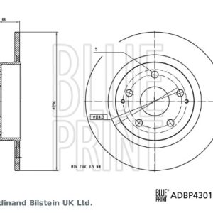 Disc frana TOYOTA YARIS CROSS (MXP_) 1.5 (MXPB10) benzina 125 cai BLUE PRINT ADBP430191