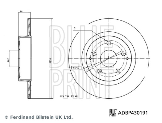 Disc frana TOYOTA YARIS CROSS (MXP_) 1.5 (MXPB10) benzina 125 cai BLUE PRINT ADBP430191