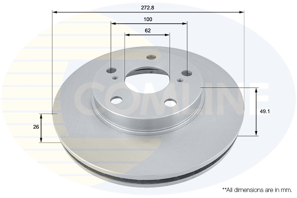 Disc frana TOYOTA AURIS (_E15_) 1.33 Dual-VVTi (NRE150_, NRE150R) benzina 101 cai COMLINE ADC01139V