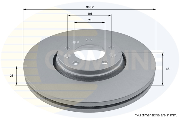 Disc frana TOYOTA PROACE caroserie (MDX_) 1.6 D (MDX9) diesel 90 cai COMLINE ADC1579V