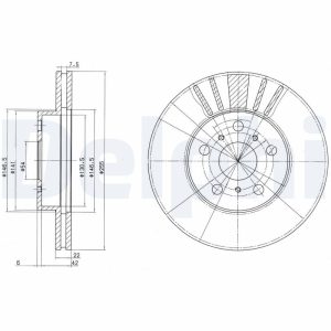 Disc frana TOYOTA CAMRY combi (_V2_) 2.0 (SV21_, SV21RG) benzina 121 cai DELPHI BG2596