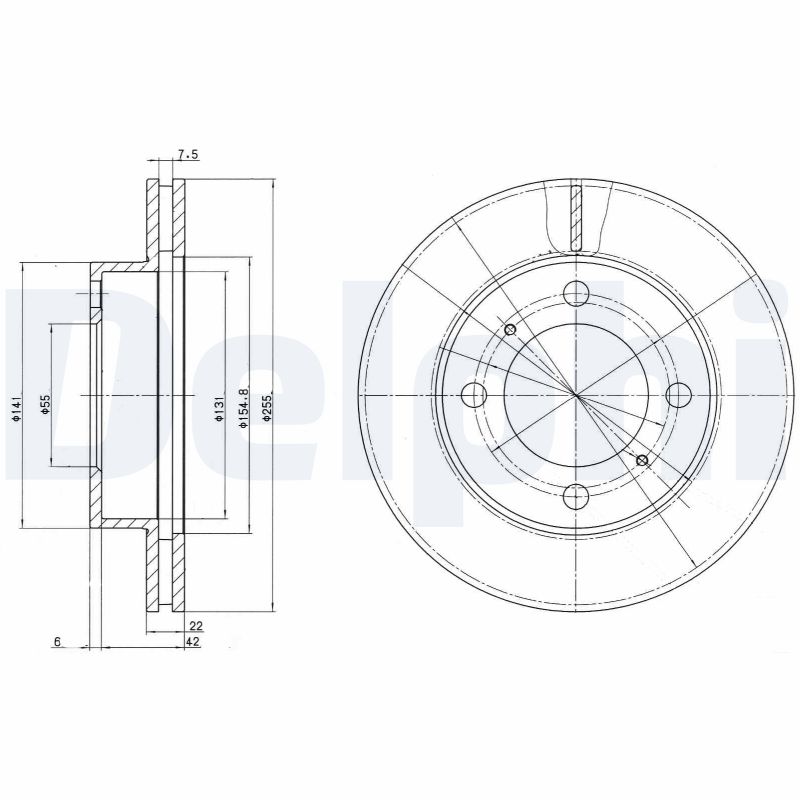Disc frana TOYOTA COROLLA (_E10_) 1.6 (AE101_, AE101R) benzina 106 cai DELPHI BG2891