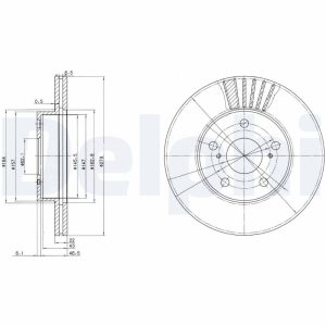 Disc frana TOYOTA PREVIA I (_R1_, _R2_) 2.4 (TCR11_, TCR10_, TCR10R, TCR11R) benzina 132 cai DELPHI BG3171