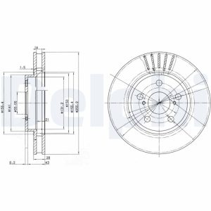 Disc frana TOYOTA CARINA E VI (_T19_) 2.0 TD (CT190) diesel 83 cai DELPHI BG3187