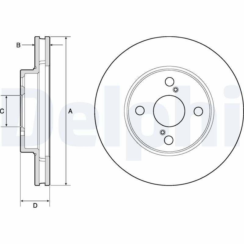 Disc frana TOYOTA COROLLA (_E12_) 1.6 VVT-i (ZZE121_, ZZE121R) benzina 110 cai DELPHI BG3734