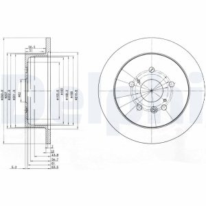 Disc frana TOYOTA ALPHARD I (_H1_) 2.4 Hybrid 4WD (ATH10W) benzina/elector 159 cai DELPHI BG3779