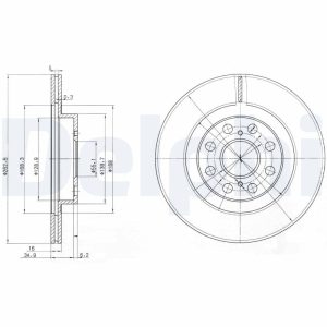 Disc frana TOYOTA MR2 III (ZZW3_) 1.8 16V VT-i (ZZW30) benzina 140 cai DELPHI BG3825