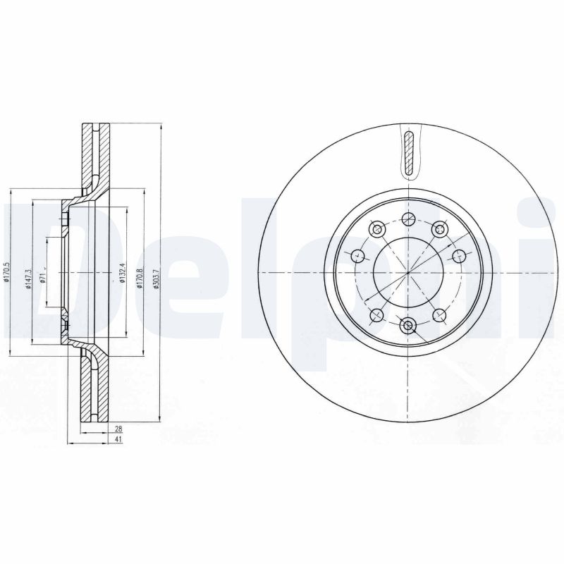 Disc frana TOYOTA PROACE caroserie (MDX_) 2.0 D (MDX3) diesel 128 cai DELPHI BG4083C