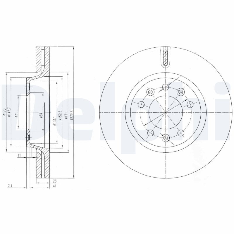 Disc frana TOYOTA PROACE caroserie (MDX_) 2.0 D (MDX3) diesel 128 cai DELPHI BG4084