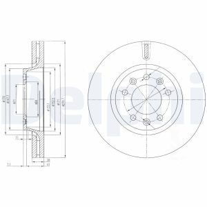 Disc frana TOYOTA PROACE caroserie (MDX_) 1.6 D (MDX9) diesel 90 cai DELPHI BG4084