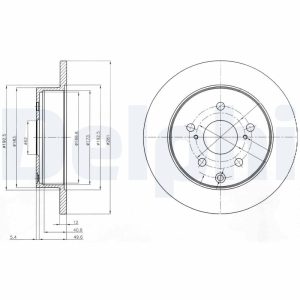 Disc frana TOYOTA RAV 4 IV VAN (_A4_) 2.2 D4d 4WD (ALA49) diesel 150 cai DELPHI BG4115