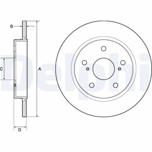Disc frana TOYOTA AURIS combi (_E18_) 1.2 (NRE185_, NRE185R, NRE185H) benzina 116 cai DELPHI BG4183C