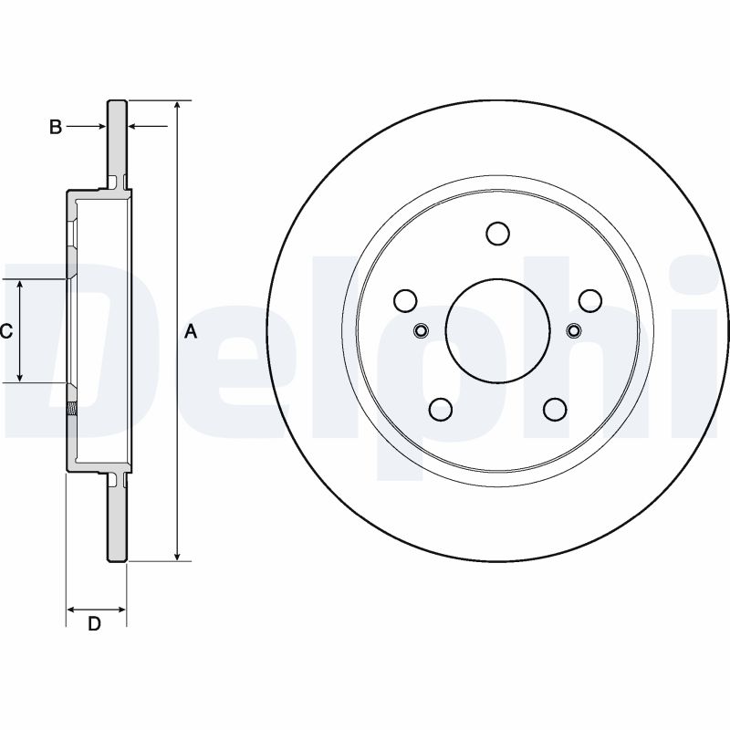 Disc frana TOYOTA AURIS combi (_E18_) 1.2 (NRE185_, NRE185R, NRE185H) benzina 116 cai DELPHI BG4183C