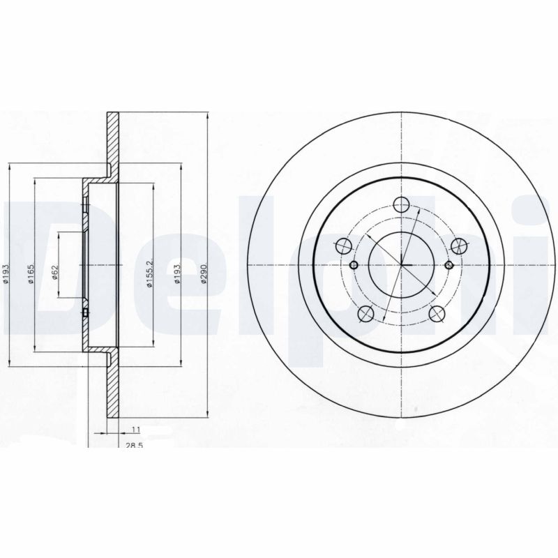 Disc frana TOYOTA AVENSIS combi (_T27_) 2.0 D-4D (WWT271_) diesel 143 cai DELPHI BG4200C
