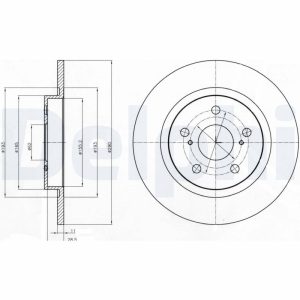 Disc frana TOYOTA AVENSIS combi (_T27_) 2.2 D-4D (ADT271_, ADT271R) diesel 177 cai DELPHI BG4200C