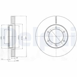 Disc frana TOYOTA DYNA platou / sasiu (KD_, LY_, _Y2_, _U3_, _U4_, _U6_, _U8_) 3.0 D4d (KDY221, KDY231, KDY251, KDY261) diesel 144 cai DELPHI BG4209