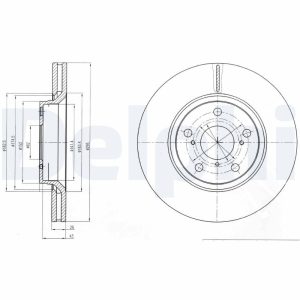 Disc frana TOYOTA AVENSIS limuzina (_T27_) 1.6 D4-D (WWT270_) diesel 112 cai DELPHI BG4236C
