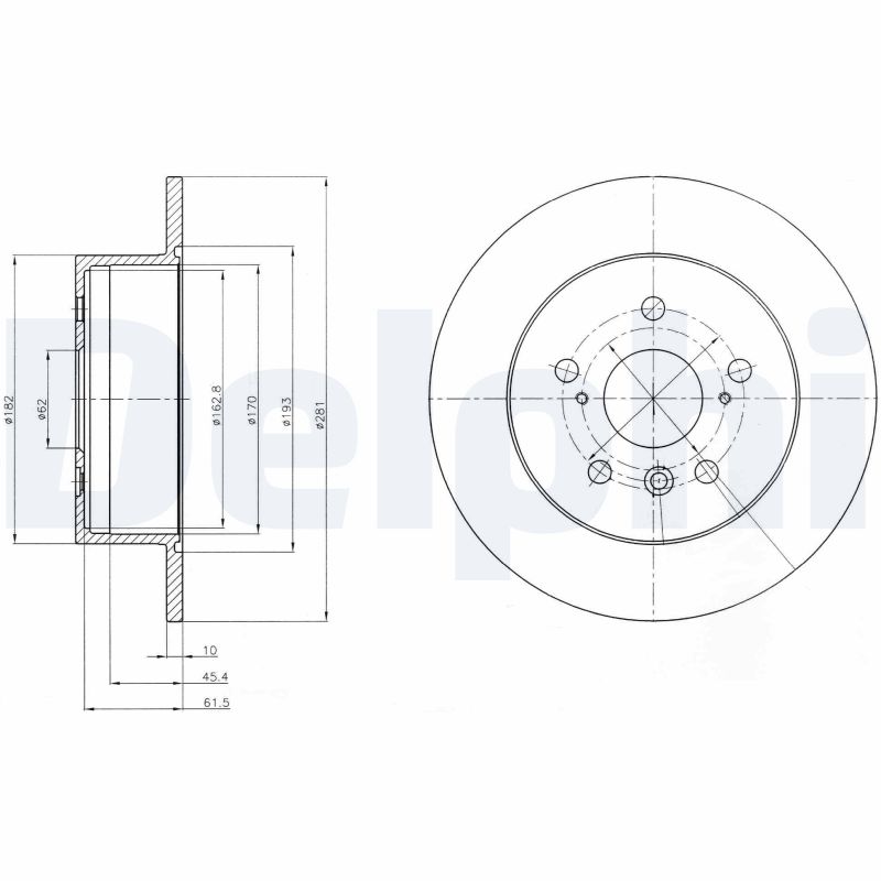 Disc frana TOYOTA CAMRY limuzina (_V4_) 2.4 (ACV40) benzina 158 cai DELPHI BG4268