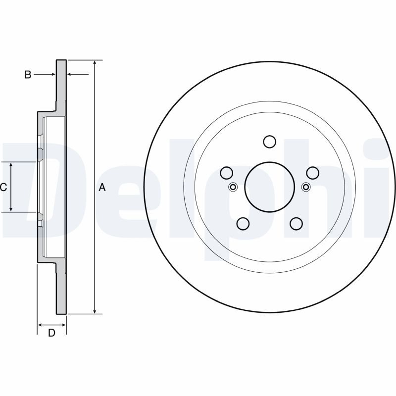 Disc frana TOYOTA URBAN CRUISER (_P1_) 1.4 D-4D (NLP110_, NLP110R) diesel 90 cai DELPHI BG4650C