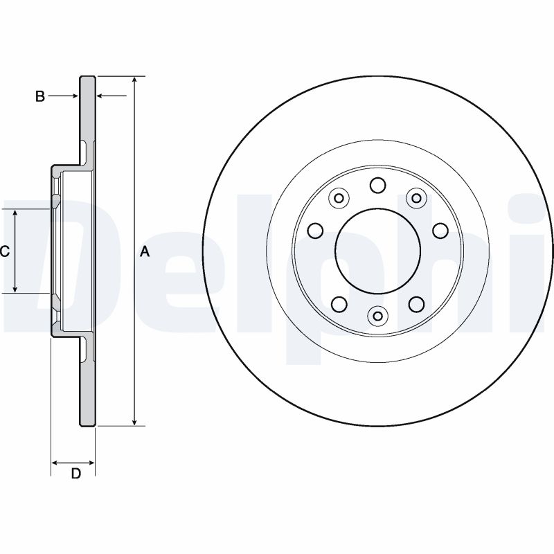 Disc frana TOYOTA PROACE VERSO bus (MPY_) 2.0 D4d (MPYA) diesel 144 cai DELPHI BG4662C