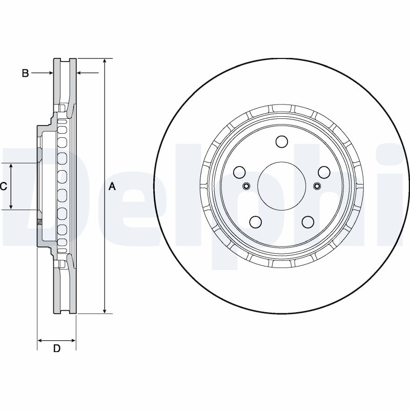 Disc frana TOYOTA RAV 4 IV (_A4_) 2.5 Hybrid 4WD (AVA44, AVA44_) benzina/elector 197 cai DELPHI BG4691C