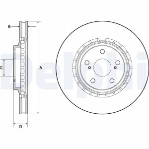 Disc frana TOYOTA RAV 4 IV VAN (_A4_) 2.0 D4d (WWA42) diesel 143 cai DELPHI BG4691C
