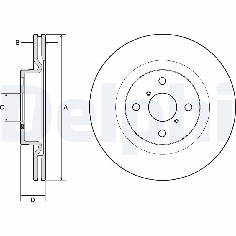 Disc frana TOYOTA YARIS (_P13_) 1.5 Hybrid (NHP130_) benzina/elector 101 cai DELPHI BG4762C