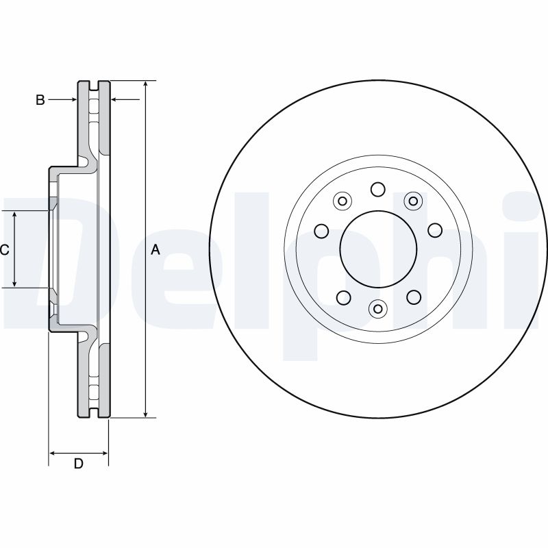 Disc frana TOYOTA PROACE VERSO bus (MPY_) 2.0 D4d (MPY6, MPY5) diesel 177 cai DELPHI BG4805C