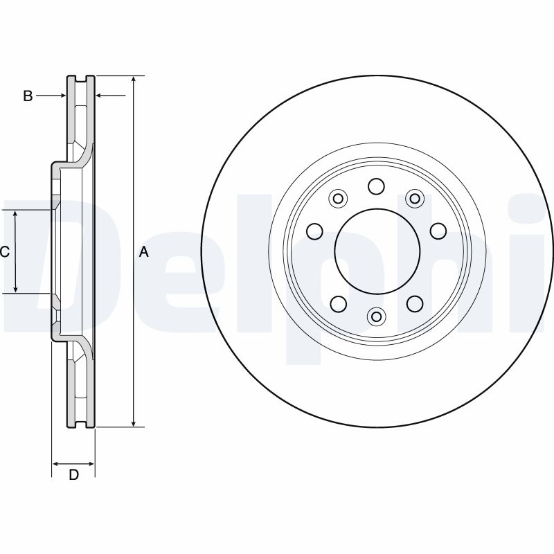 Disc frana TOYOTA PROACE VERSO bus (MPY_) 2.0 D4d (MPY6, MPY5) diesel 177 cai DELPHI BG4806C