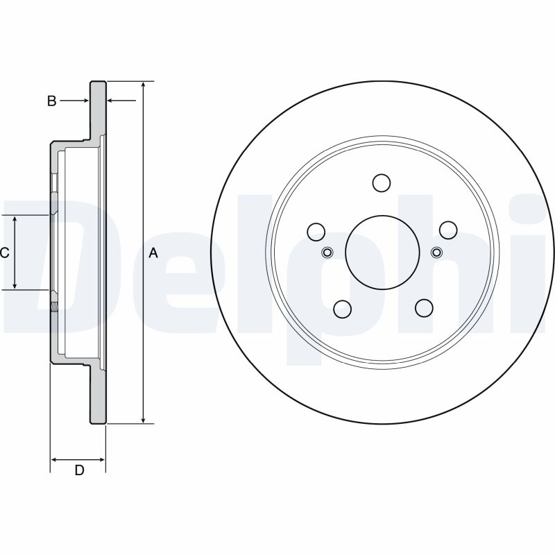 Disc frana TOYOTA YARIS CROSS (MXP_) 1.5 Hybrid tractiune integrala (MXPJ15) benzina/elector 116 cai DELPHI BG4928C