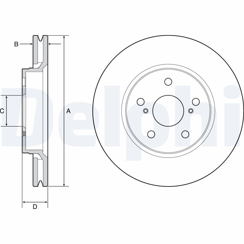 Disc frana TOYOTA COROLLA combi (_E21_) 2.0 Hybrid (MZEH12) benzina/elector 180 cai DELPHI BG4952C