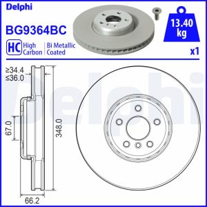 Disc frana TOYOTA SUPRA (DB_) 2.0 (DB21, DB22, DB23, DB26) benzina 258 cai DELPHI BG9364BC