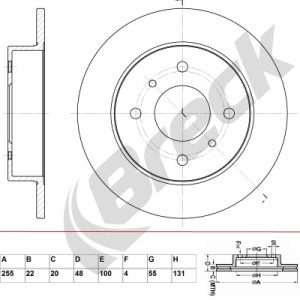 Disc frana TOYOTA COROLLA Liftback (_E11_) 2.0 D-4D (CDE110_, CDE110R) diesel 90 cai BRECK BR 342 VA100