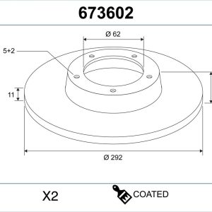 Disc frana TOYOTA C-HR (_X1_) 1.2 4WD (NGX50_, NGX50R) benzina 116 cai VALEO 673602