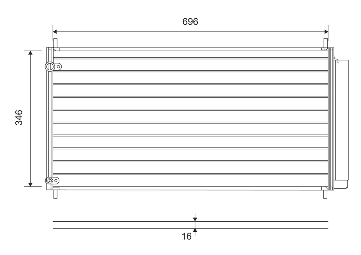 Condensator climatizare TOYOTA VERSO (_R2_) 2.0 D-4D (AUR20_, AUR20R) diesel 126 cai VALEO 814205