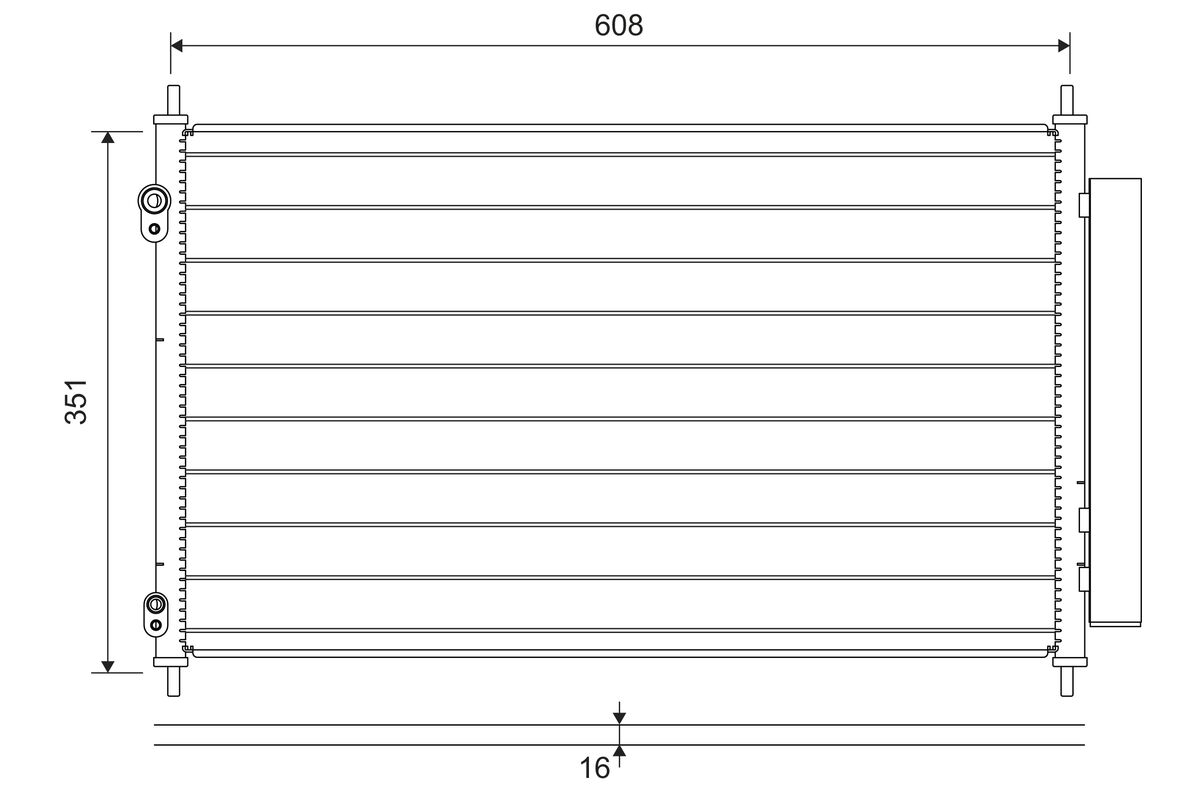 Condensator climatizare TOYOTA YARIS (_P13_) 1.5 Hybrid (NHP130_) benzina/elector 101 cai VALEO 822595