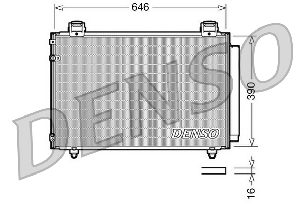 Condensator climatizare TOYOTA AVENSIS limuzina (_T25_) 2.4 VVT-i (AZT251_, AZT251R) benzina 170 cai DENSO DCN50024