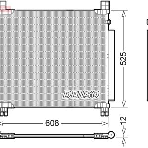 Condensator climatizare TOYOTA HILUX VIII pick-up (_N1_) 2.4 D 4WD (GUN125_, GUN125R) diesel 150 cai DENSO DCN50050
