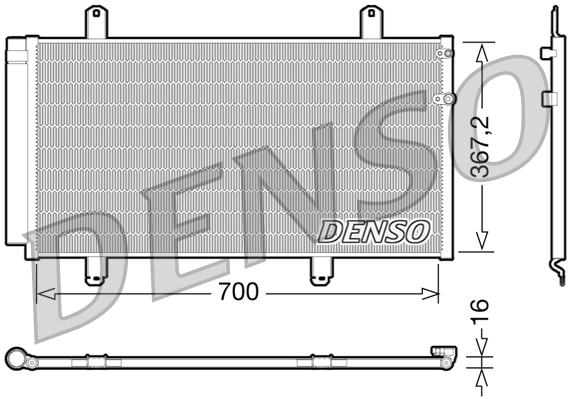 Condensator climatizare TOYOTA CAMRY limuzina (_V4_) 2.4 (ACV40) benzina 158 cai DENSO DCN51004