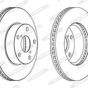 Disc frana TOYOTA RAV 4 II (_A2_) 2.0 (ACA26) benzina 150 cai FERODO DDF1216C