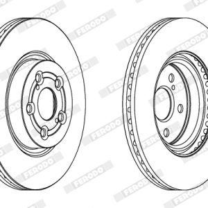 Disc frana TOYOTA AVENSIS limuzina (_T25_) 2.4 VVT-i (AZT251_, AZT251R) benzina 170 cai FERODO DDF1315C