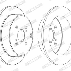 Disc frana TOYOTA COROLLA Verso (ZER_, ZZE12_, R1_) 1.8 (ZNR11_, ZNR11R) benzina 129 cai FERODO DDF1409C