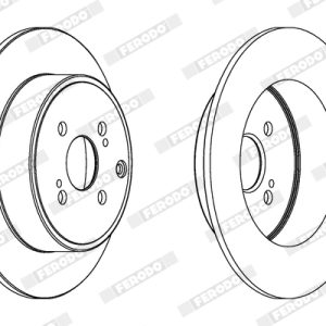 Disc frana TOYOTA COROLLA (_E12_) 1.6 VVT-i (ZZE121_, ZZE121R) benzina 110 cai FERODO DDF1421C