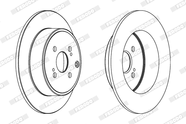Disc frana TOYOTA COROLLA combi (_E12_) 1.6 VVT-i (ZZE121_, ZZE121R) benzina 110 cai FERODO DDF1421C
