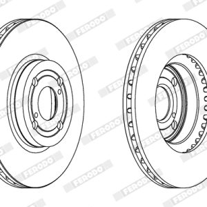Disc frana TOYOTA COROLLA (_E12_) 1.6 VVT-i (ZZE121_, ZZE121R) benzina 110 cai FERODO DDF1461C