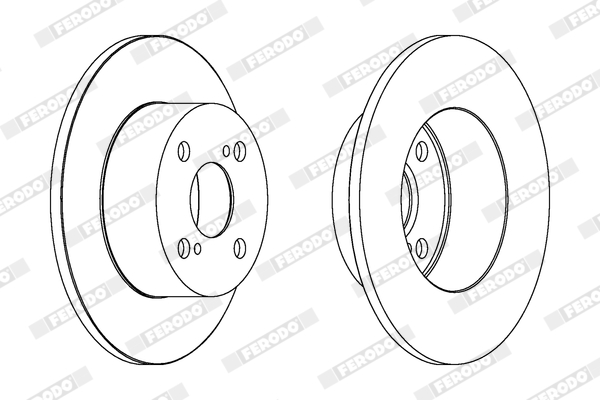 Disc frana TOYOTA COROLLA (_E11_) 1.9 D (WZE110_, WZE110R) diesel 69 cai FERODO DDF1487
